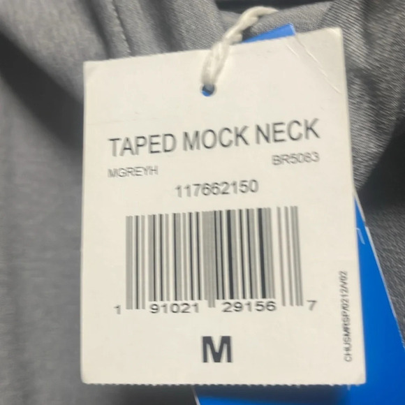 Adidas gray taped mock neck jacket - Picture 4 of 4